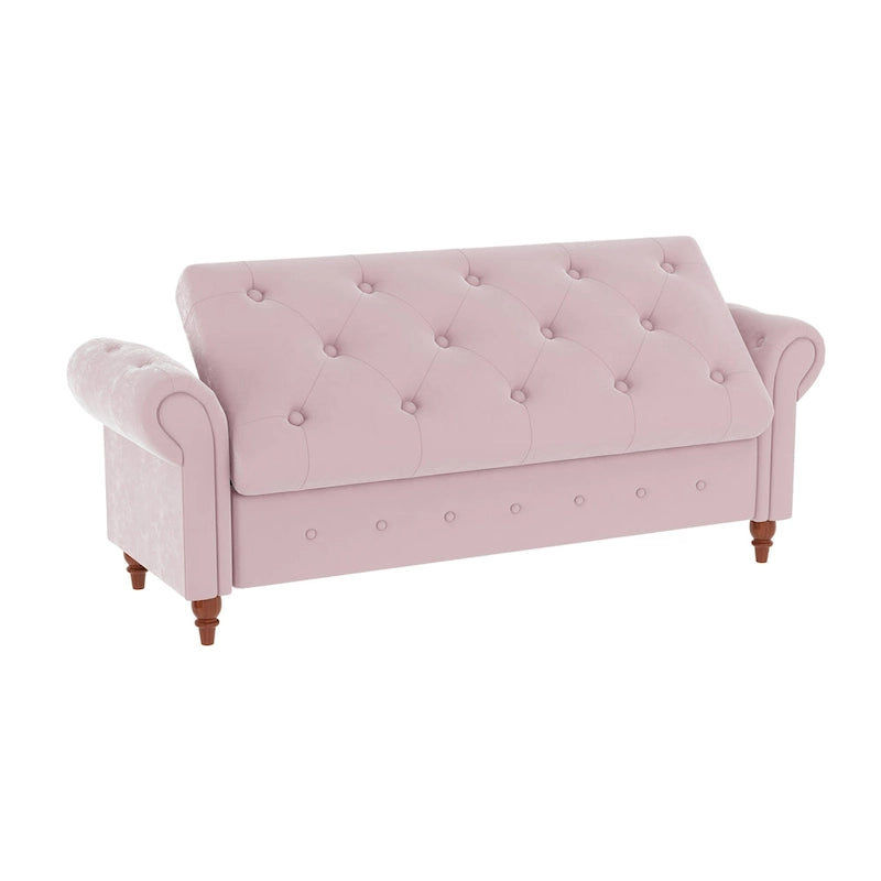 63 Modern Entryway Bench Bed Bench Storage Bench with Rolled Arms