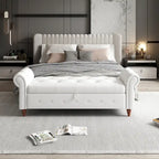 63 Modern Entryway Bench Bed Bench Storage Bench with Rolled Arms