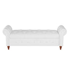 63 Modern Entryway Bench Bed Bench Storage Bench with Rolled Arms