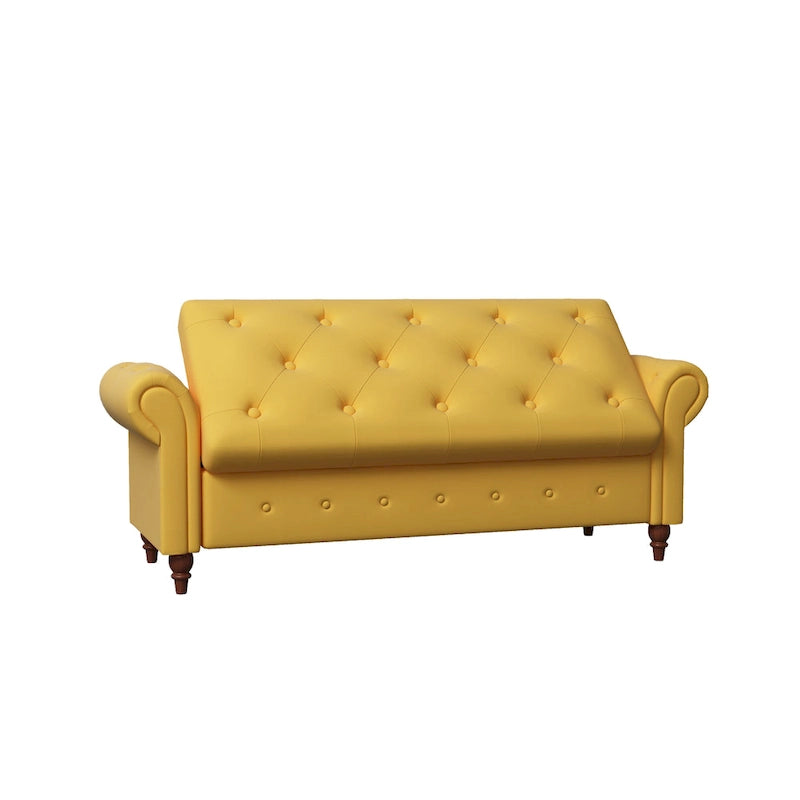 63 Modern Entryway Bench Bed Bench Storage Bench with Rolled Arms