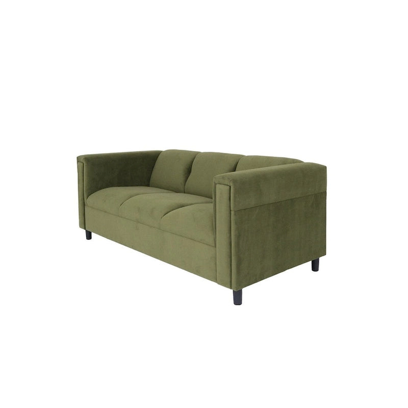 Coast to Coast Sofas Mid Century Modern 3 Seater Sofa Suede Solid Wood Frame Upholstered