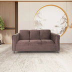 Coast to Coast Sofas Mid Century Modern 3 Seater Sofa Suede Solid Wood Frame Upholstered