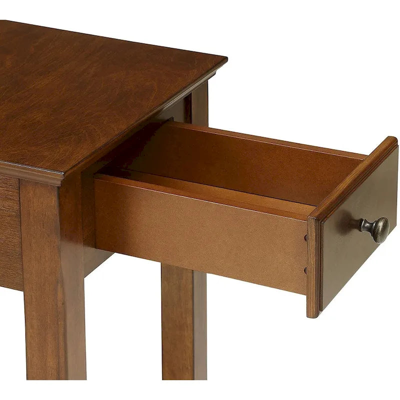 Wooden Side Table with 1 Drawer