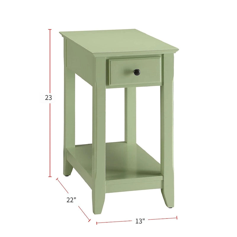 Wooden Side Table with 1 Drawer
