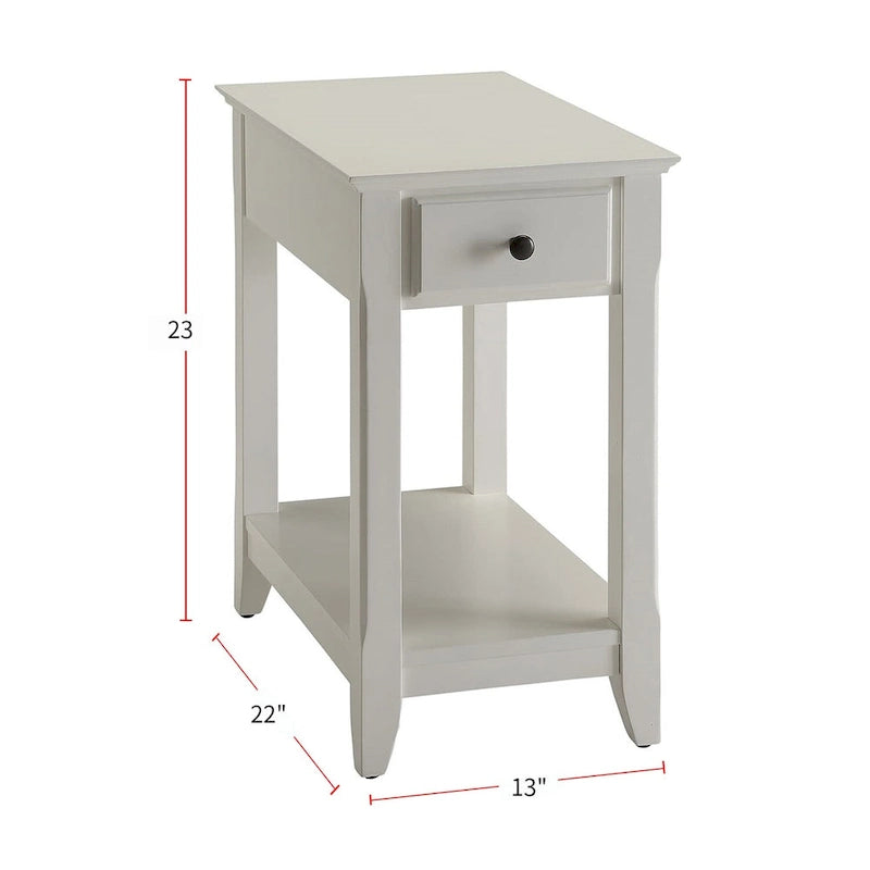 Wooden Side Table with 1 Drawer