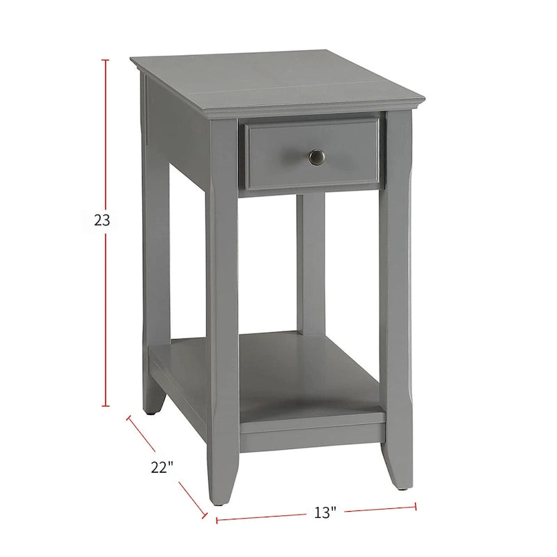 Wooden Side Table with 1 Drawer