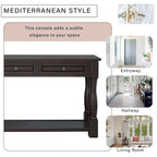 Merax 64 Long Extra-thick Console Table with Drawers and Shelf