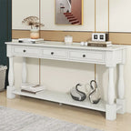 Merax 64 Long Extra-thick Console Table with Drawers and Shelf