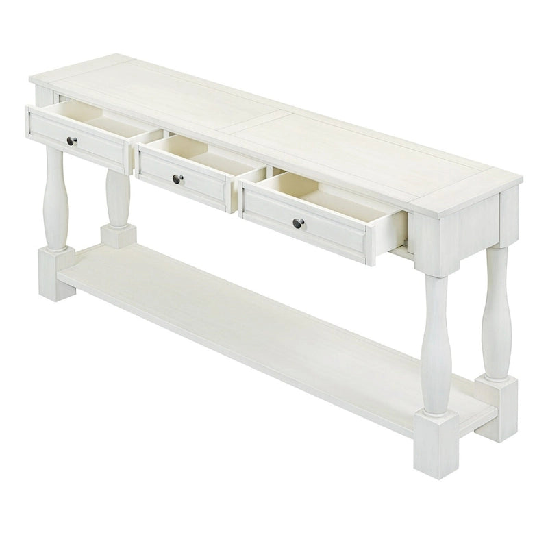 Merax 64 Long Extra-thick Console Table with Drawers and Shelf