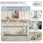 Merax 64 Long Extra-thick Console Table with Drawers and Shelf