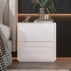 LED Nightstand Modern High Gloss Bedside Table Side Table End Table