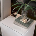 LED Nightstand Modern High Gloss Bedside Table Side Table End Table