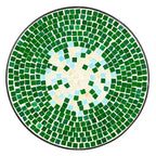 Mosaic Round Terrace Bistro Table Side Table With Coloured Glass