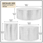 Marble Williamspace Fully Assembled Round Side Coffee Table For Living Room