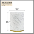 Marble Williamspace Fully Assembled Round Side Coffee Table For Living Room