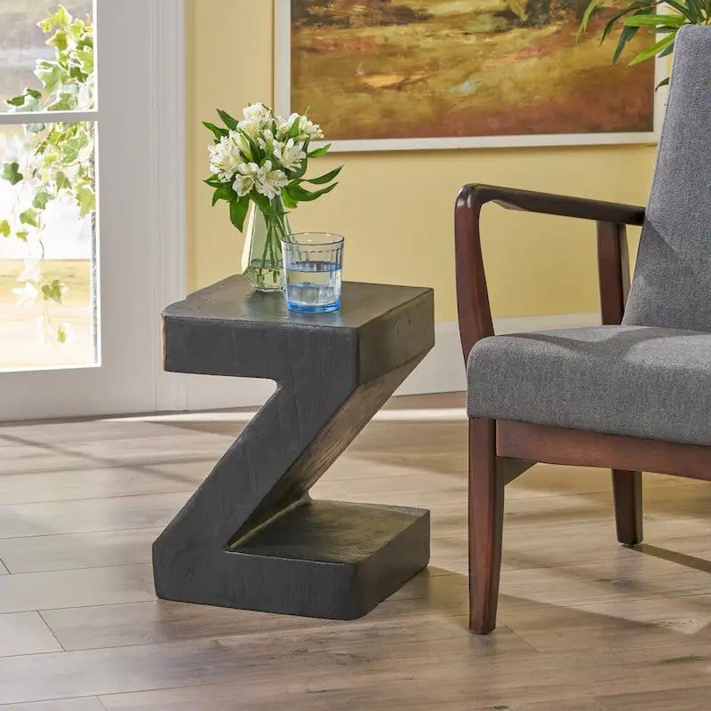 Max Outdoor Light-Weight Concrete Side Table by Christopher Knight Home