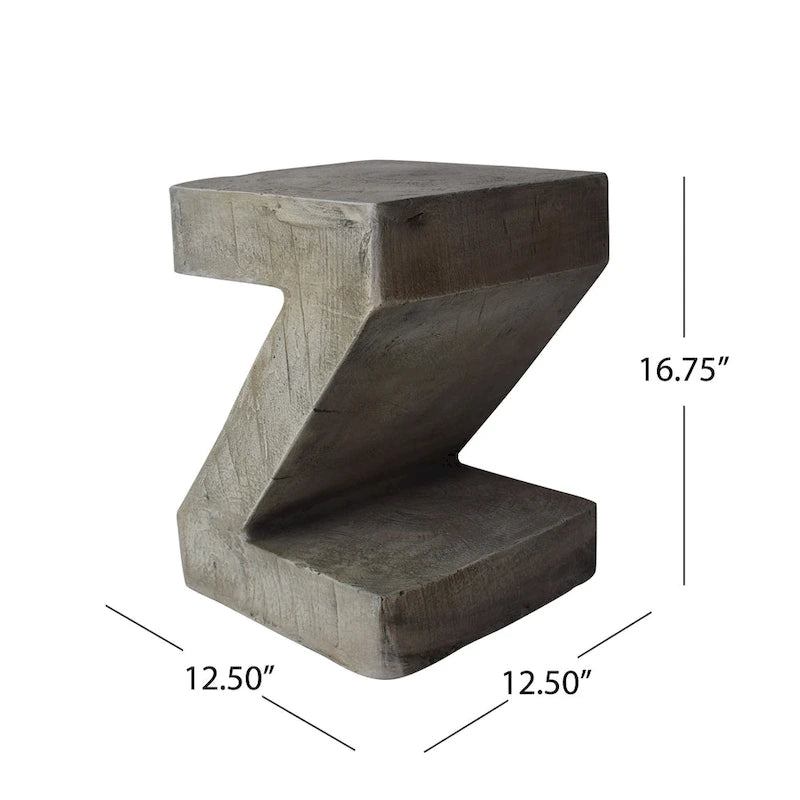 Max Outdoor Light-Weight Concrete Side Table by Christopher Knight Home