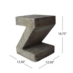 Max Outdoor Light-Weight Concrete Side Table by Christopher Knight Home