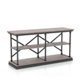 Marcin Transitional 59-inch Steel 2-Shelf Console Table by Furniture of America