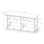 Marcin Transitional 59-inch Steel 2-Shelf Console Table by Furniture of America