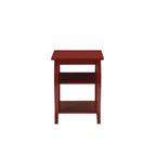 HomeRoots 23 Black Wood Bow Leg End Table With Two Shelves - 20 W x 18 D x 23 H