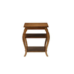 HomeRoots 23 Black Wood Bow Leg End Table With Two Shelves - 20 W x 18 D x 23 H