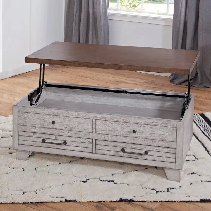 Steve Silver Two-tone Wood Lift-Top Coffee Table with Casters
