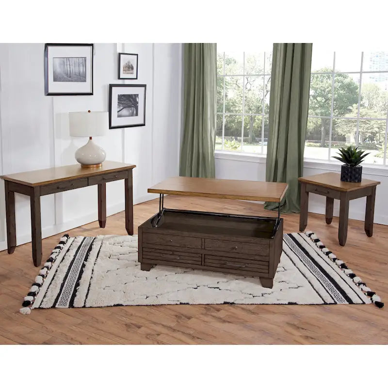 Steve Silver Two-tone Wood Lift-Top Coffee Table with Casters