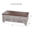 Steve Silver Two-tone Wood Lift-Top Coffee Table with Casters