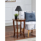 Convenience Concepts American Heritage Round End Table with Shelf