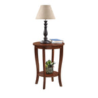 Convenience Concepts American Heritage Round End Table with Shelf