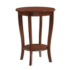 Convenience Concepts American Heritage Round End Table with Shelf