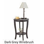 Convenience Concepts American Heritage Round End Table with Shelf