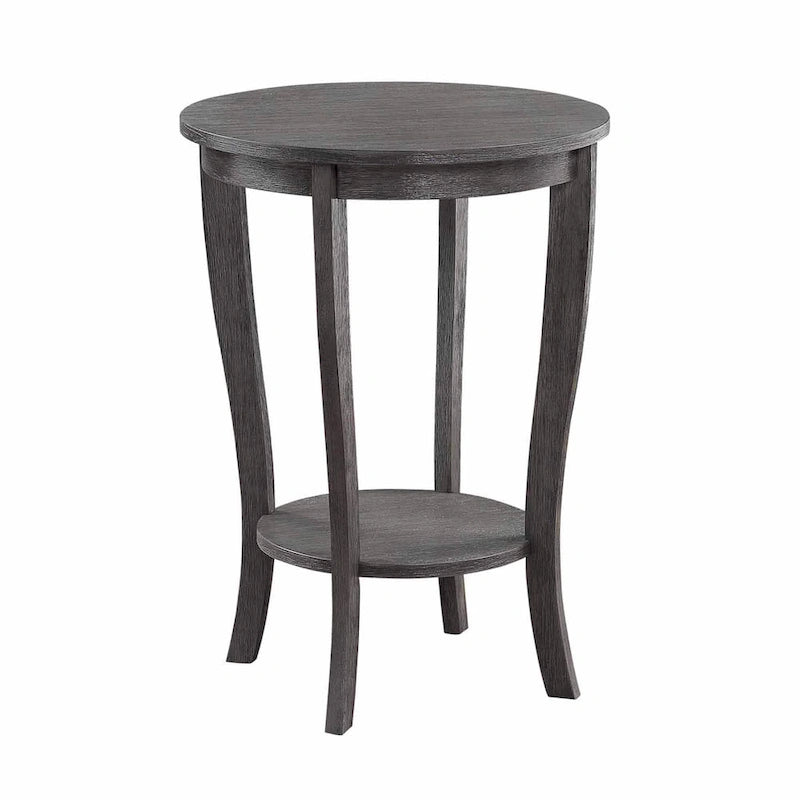 Convenience Concepts American Heritage Round End Table with Shelf