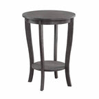Convenience Concepts American Heritage Round End Table with Shelf