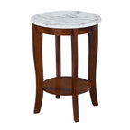 Convenience Concepts American Heritage Round End Table with Shelf