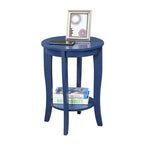 Convenience Concepts American Heritage Round End Table with Shelf