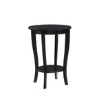 Convenience Concepts American Heritage Round End Table with Shelf
