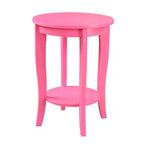 Convenience Concepts American Heritage Round End Table with Shelf