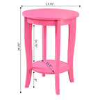 Convenience Concepts American Heritage Round End Table with Shelf