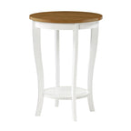 Convenience Concepts American Heritage Round End Table with Shelf