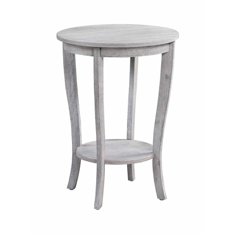 Convenience Concepts American Heritage Round End Table with Shelf