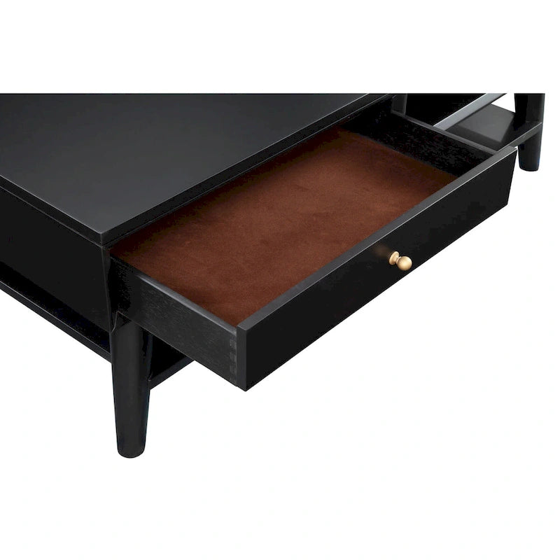 Alpine Furniture Flynn Mid Century Modern 1 Drawer Coffee Table