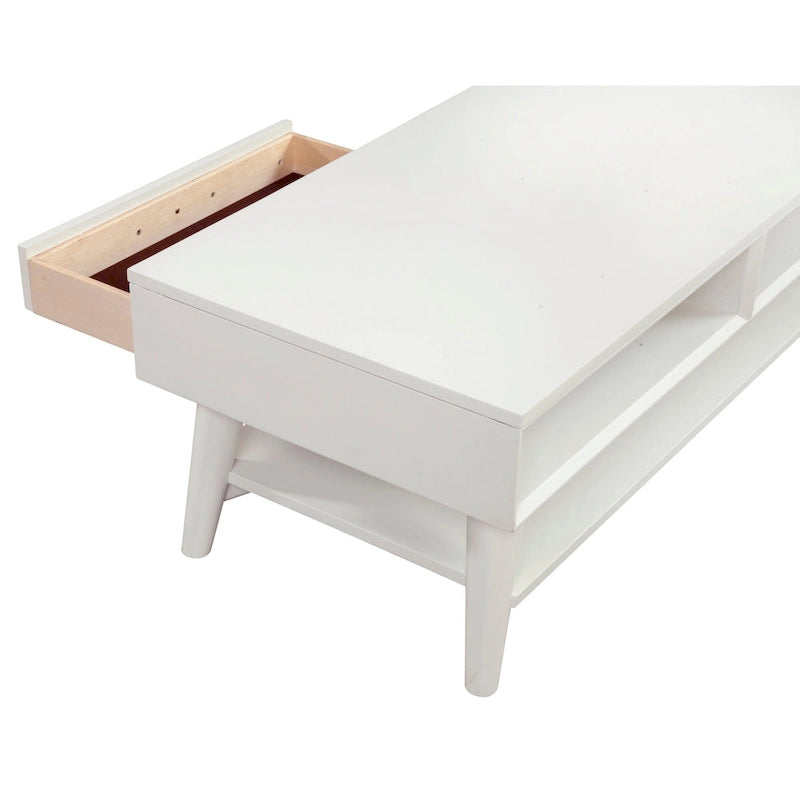 Alpine Furniture Flynn Mid Century Modern 1 Drawer Coffee Table