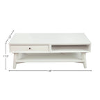 Alpine Furniture Flynn Mid Century Modern 1 Drawer Coffee Table