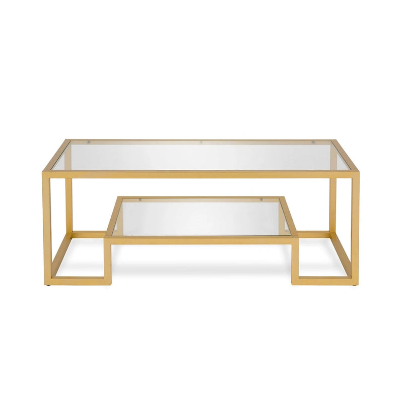 Artemis Contemporary Metal and Glass Coffee Table