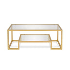 Artemis Contemporary Metal and Glass Coffee Table