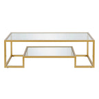 Artemis Contemporary Metal and Glass Coffee Table