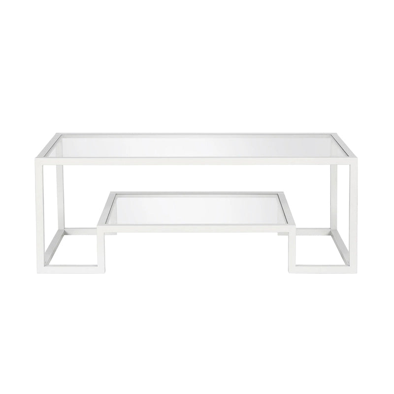 Artemis Contemporary Metal and Glass Coffee Table