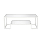 Artemis Contemporary Metal and Glass Coffee Table